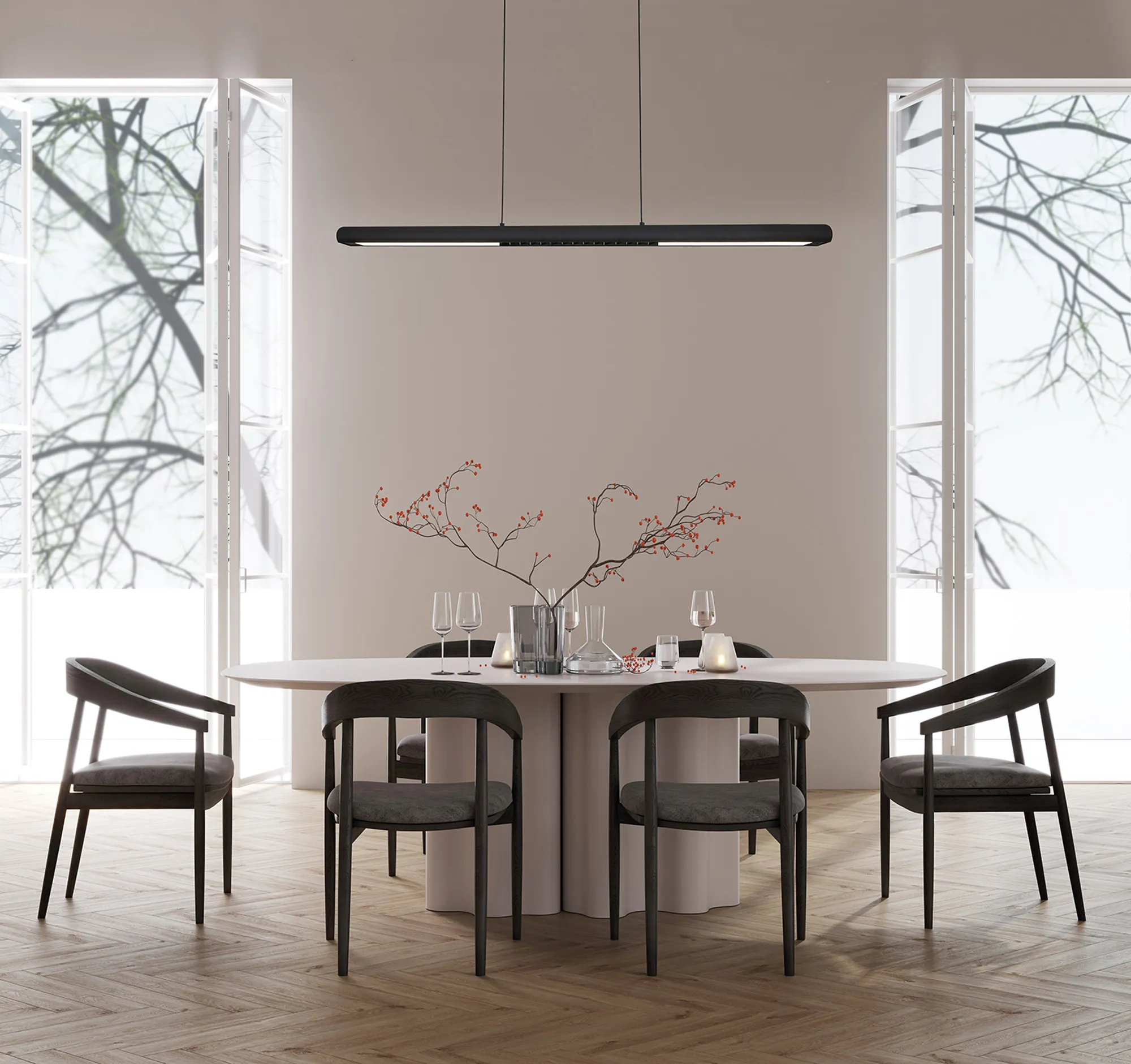 Lineal Sand Black Ceiling Lights Mantra Linear Fittings